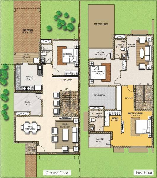 Mahindra Aqualily Villa (3BHK+3T (2,539 sq ft) 2539 sq ft)