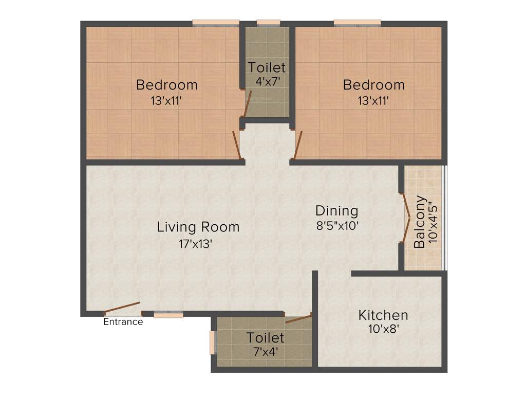 MM Lakshmi Nagar (2BHK+2T (1,050 sq ft) 1050 sq ft)