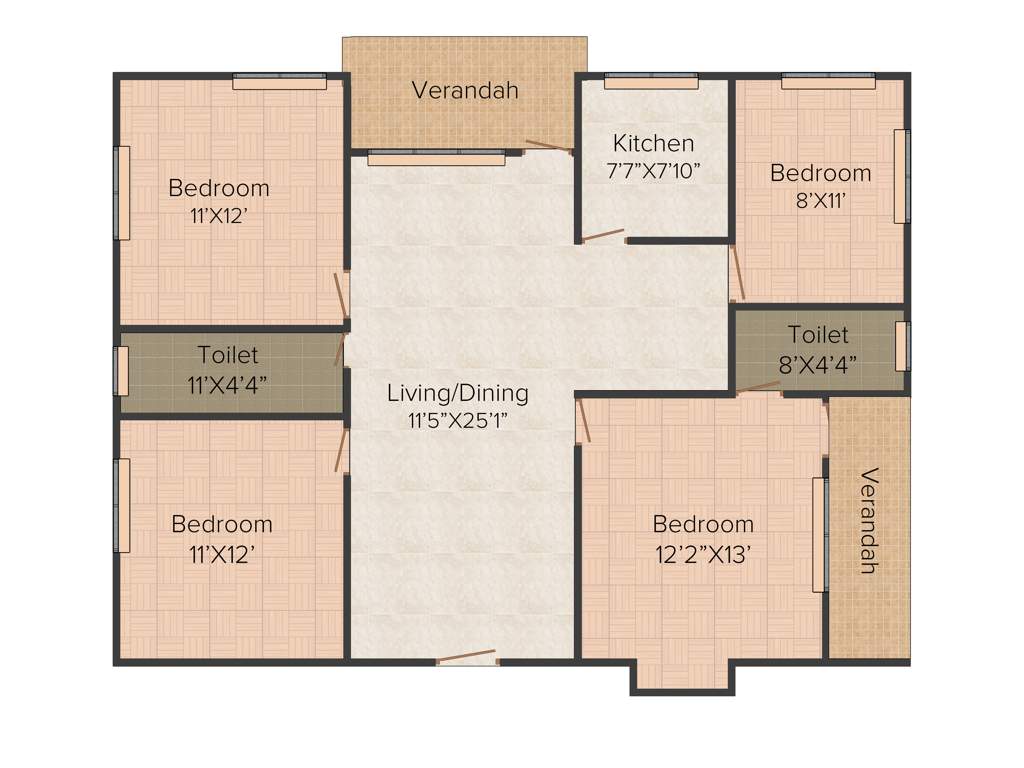 Bhawani Exotica (4BHK+2T (1,650 sq ft) 1650 sq ft)