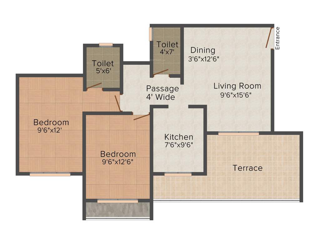 Virat Residency II (2BHK+2T (850 sq ft) 850 sq ft)