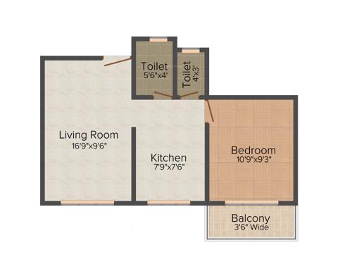 Motwani Mayur Heights (1BHK+1T (645 sq ft) 645 sq ft)