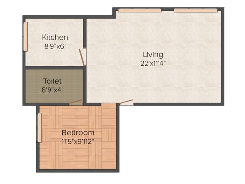 Sunpark Shreyas (1BHK+1T (689 sq ft) 689 sq ft) Sunpark Shreyas (1BHK+1T (689 sq ft) 689 sq ft)