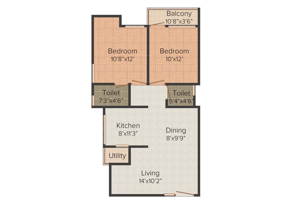 Vaikund Sundaram Apartment (2BHK+2T (1,123 sq ft) 1123 sq ft)