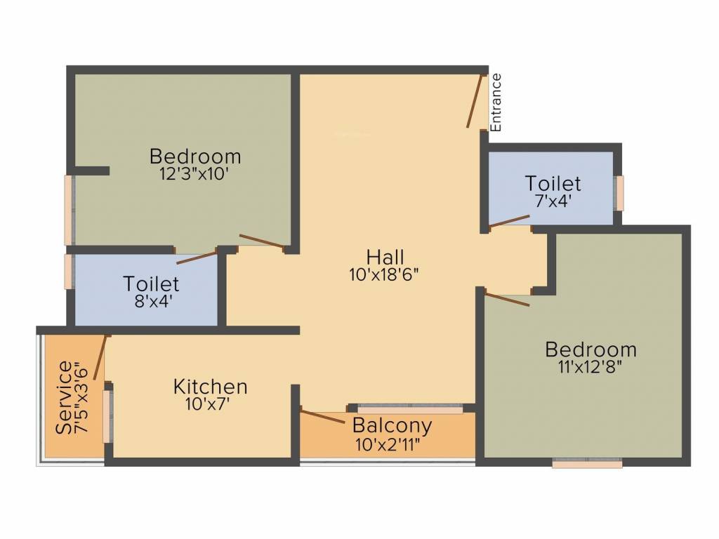 Vinoth Victoria (2BHK+2T (910 sq ft) 910 sq ft)