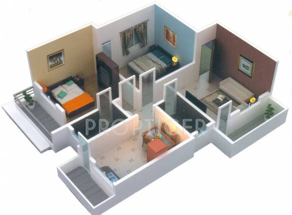 Asian Garden (2BHK+2T (970 sq ft) 970 sq ft)