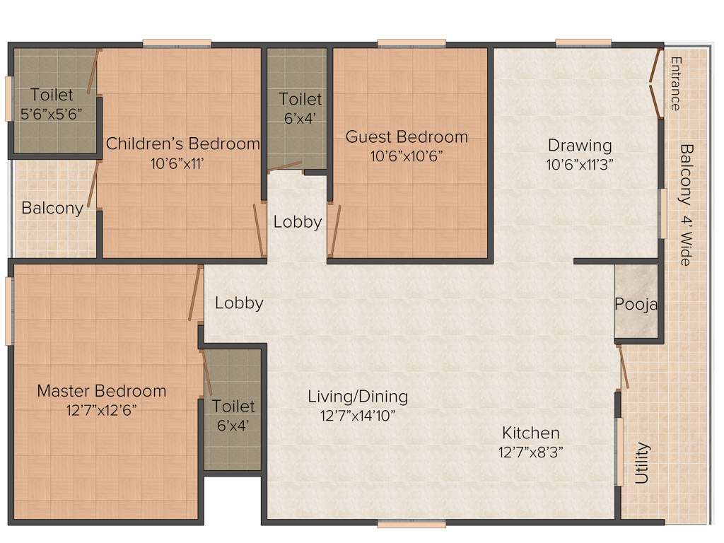 Vishista Vaibhavam (3BHK+3T (1,470 sq ft) 1470 sq ft)