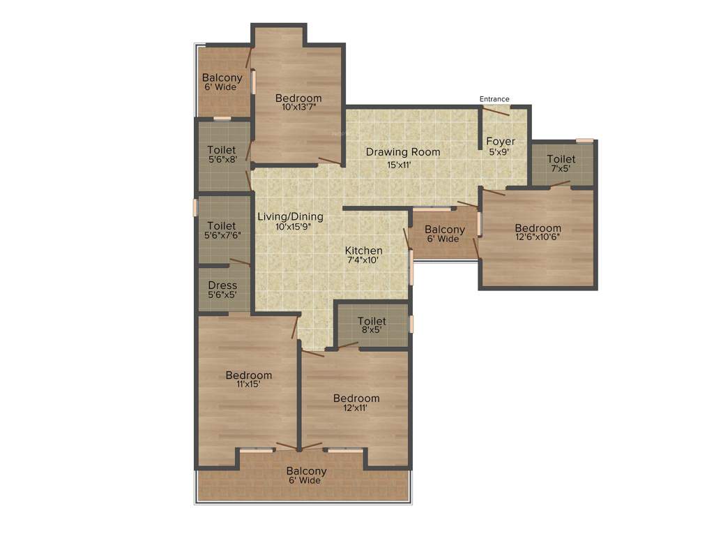 Omkar Royal Nest (4BHK+4T (2,035 sq ft) 2035 sq ft)