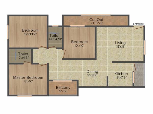 DS DSMAX SPLASH (3BHK+2T (2,770 sq ft) 2770 sq ft)