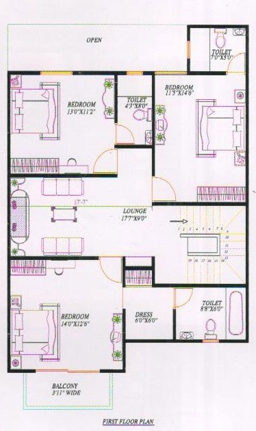  town Floor Plan First Floor Plan