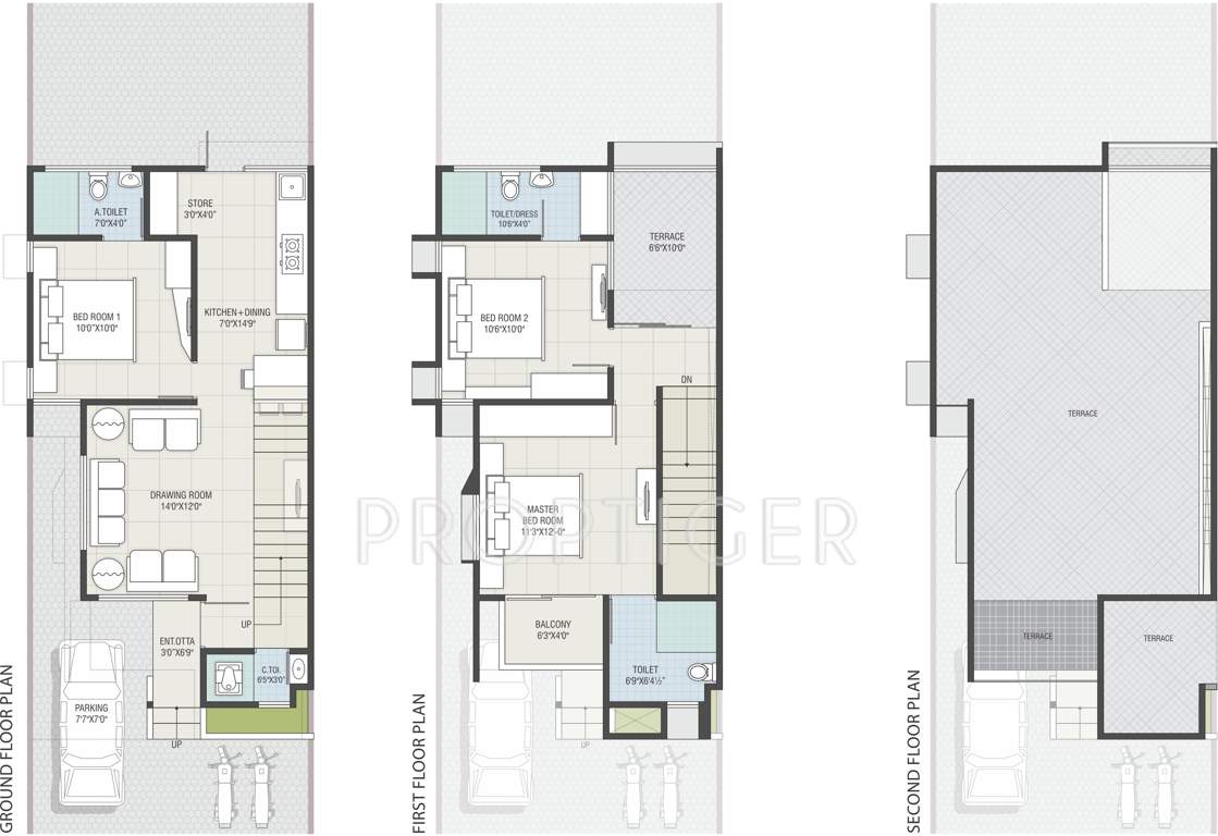 Suryam Placid (3BHK+3T (1,485 sq ft) 1485 sq ft)