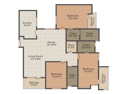 Ranka Paradise 9 (3BHK+3T (2,050 sq ft) 2050 sq ft) Ranka Paradise 9 (3BHK+3T (2,050 sq ft) 2050 sq ft)