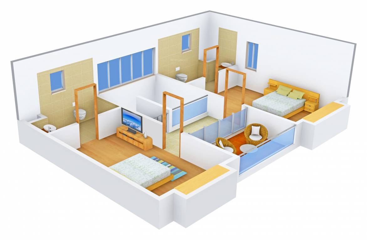 Ambuja Hermitage (2BHK+2T (1,683 sq ft) 1683 sq ft)