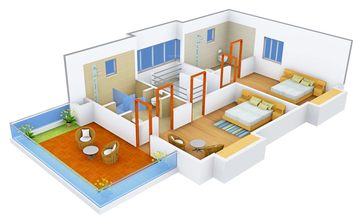 Ambuja Hermitage (3BHK+3T (1,874 sq ft) 1874 sq ft)