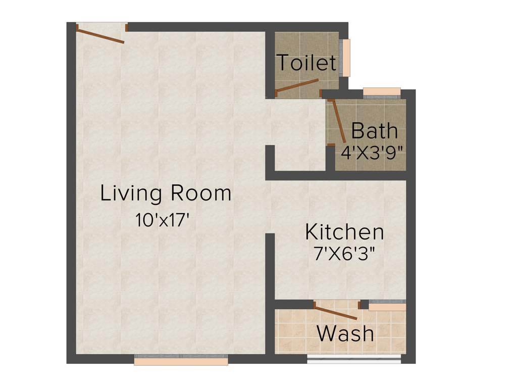 Applewoods Satyesh Residency (1RK+1T (460 sq ft) 460 sq ft)