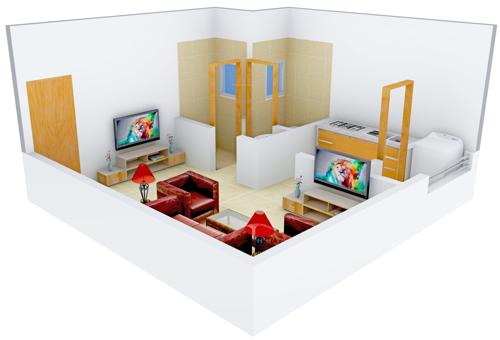 Applewoods Satyesh Residency (1RK+1T (460 sq ft) 460 sq ft)