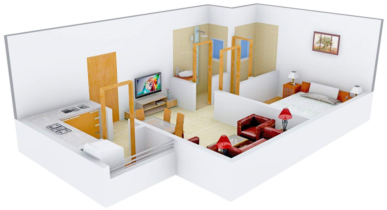 Applewoods Satyesh Residency (1BHK+1T (646 sq ft) 646 sq ft)