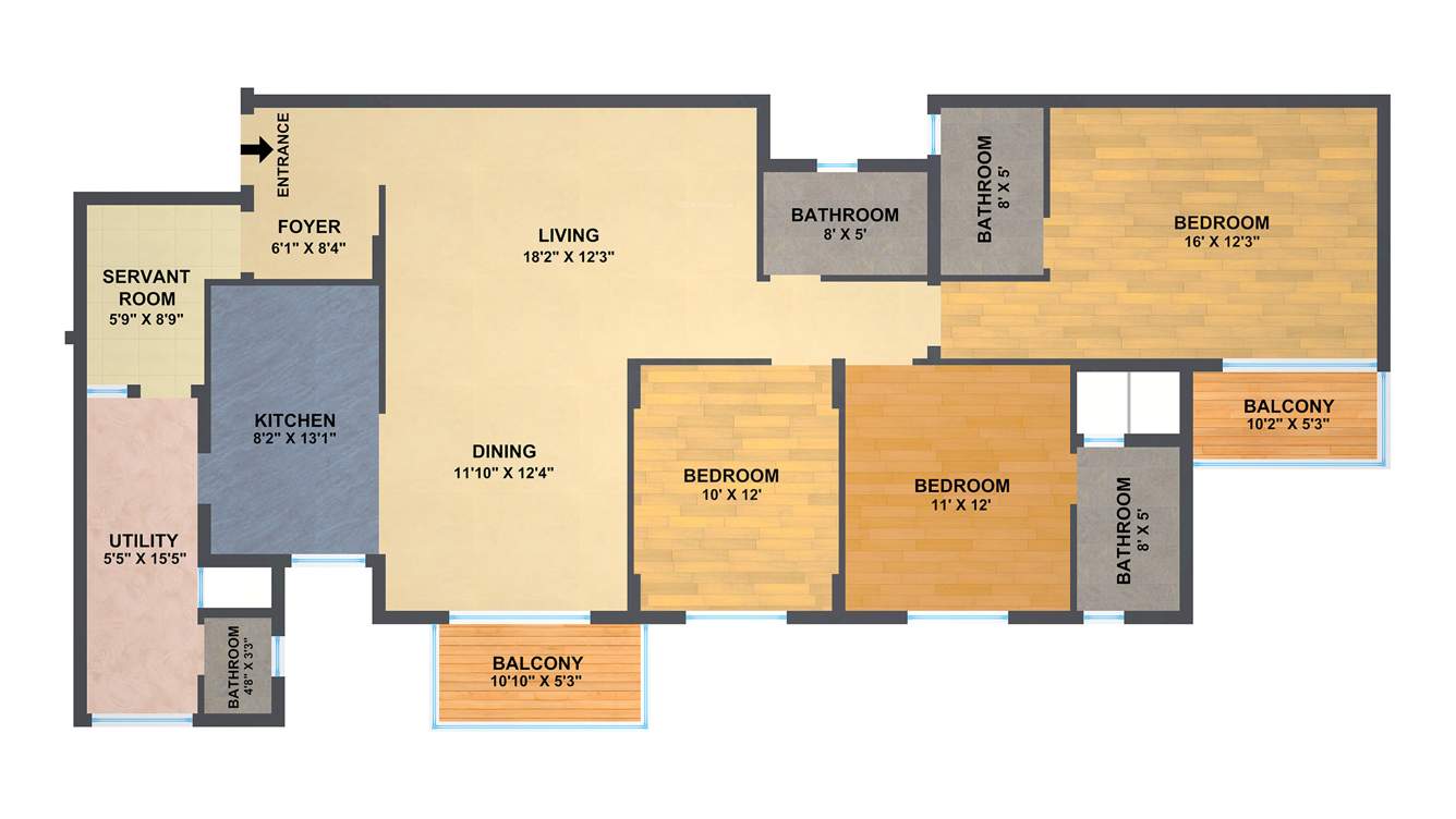 Sumadhura Shikharam (3BHK+4T (1,945 sq ft) + Servant Room 1945 sq ft)