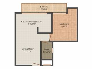 Jaydev Uni Park (1BHK+1T (696 sq ft) 696 sq ft)