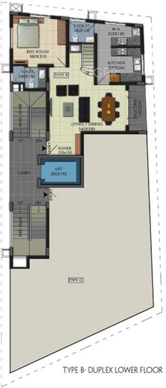 SI Tana (3BHK+3T (2,170 sq ft) + Study Room 2170 sq ft)