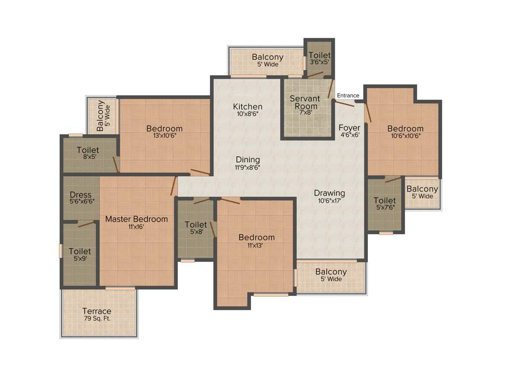 Utkal Heights (4BHK+4T (2,070 sq ft) 2070 sq ft)