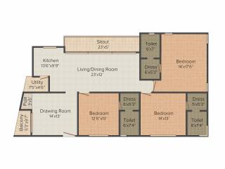 Fortune Skyline (3BHK+3T (1,783 sq ft) Pooja Room 1783 sq ft) Fortune Skyline (3BHK+3T (1,783 sq ft) Pooja Room 1783 sq ft)
