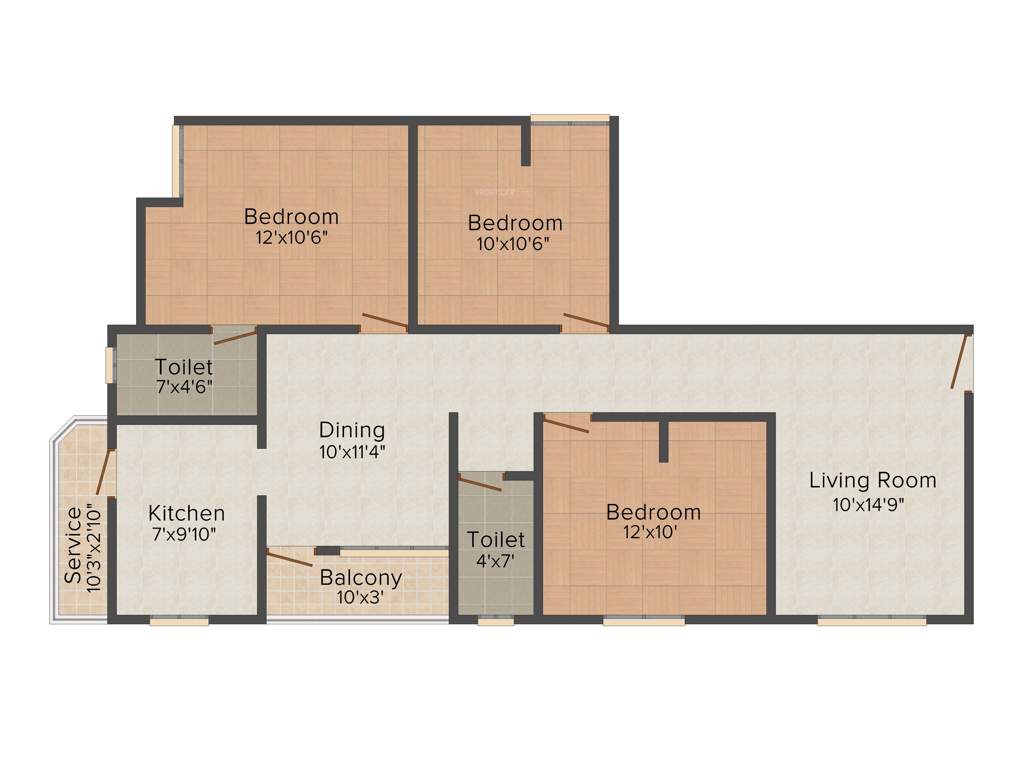 Vinoth Vanhi (3BHK+3T (1,240 sq ft) 1240 sq ft)