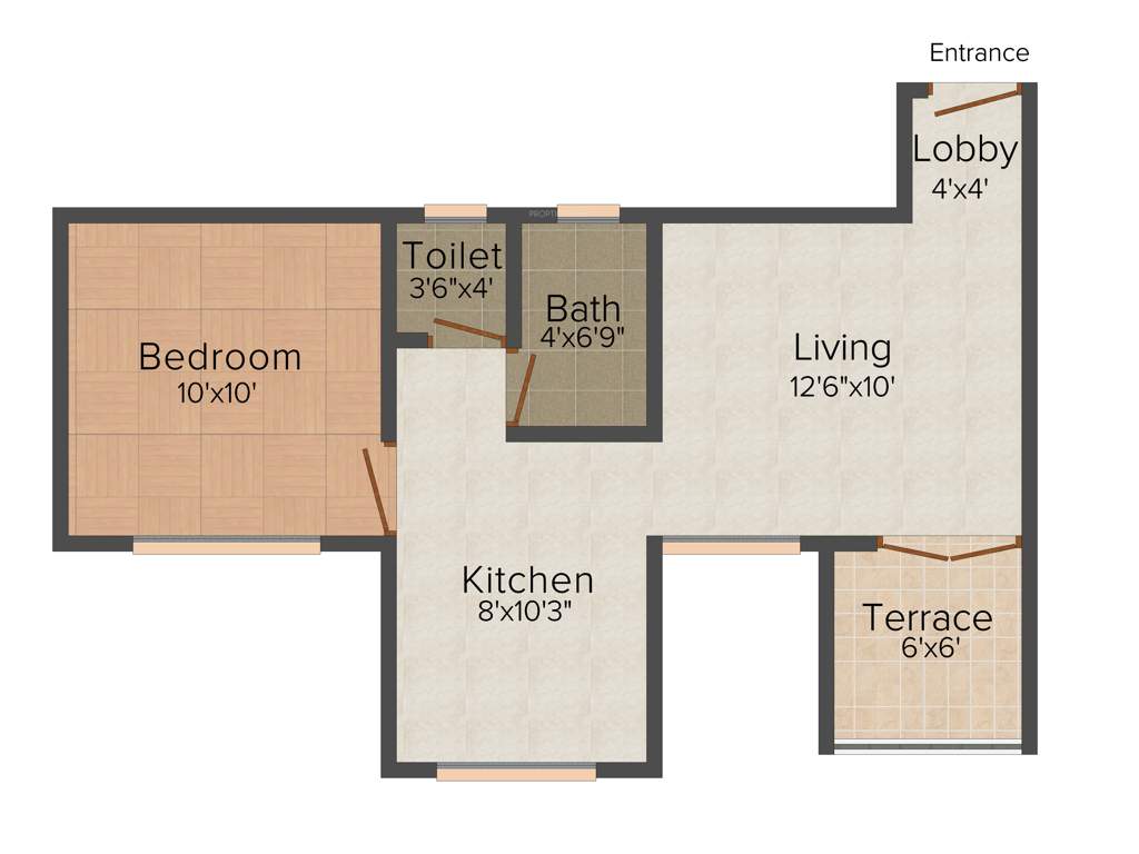Kothari Rose (1BHK+1T (542 sq ft) 542 sq ft)