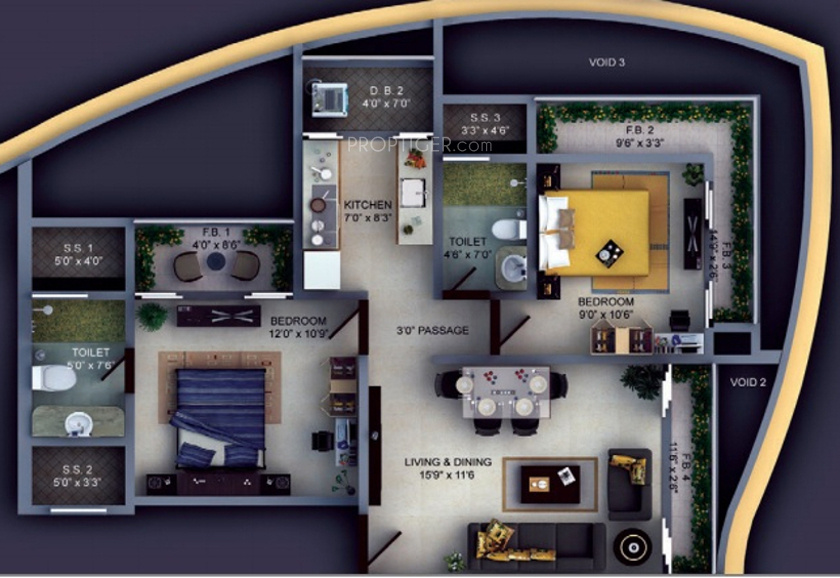 Bharat Park Vistas (2BHK+2T (570 sq ft) 0 sq ft)