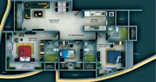 Bharat Park Vistas (3BHK+3T (855 sq ft) 855 sq ft) Bharat Park Vistas (3BHK+3T (855 sq ft) 855 sq ft)