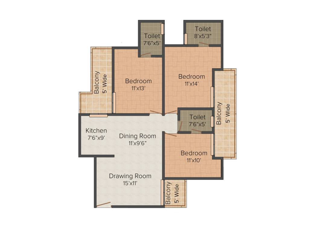 Saviour Green Arch (3BHK+2T (1,160 sq ft) 1160 sq ft)