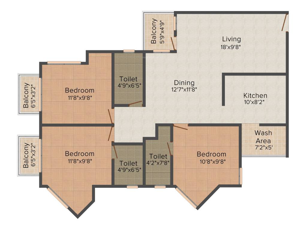 Desai DD Silver Stone (3BHK+3T (1,451 sq ft) 1451 sq ft) Desai DD Silver Stone (3BHK+3T (1,451 sq ft) 1451 sq ft)