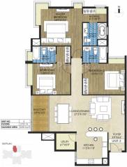 TVH Quadrant (3BHK+3T (2,235 sq ft) 2235 sq ft)