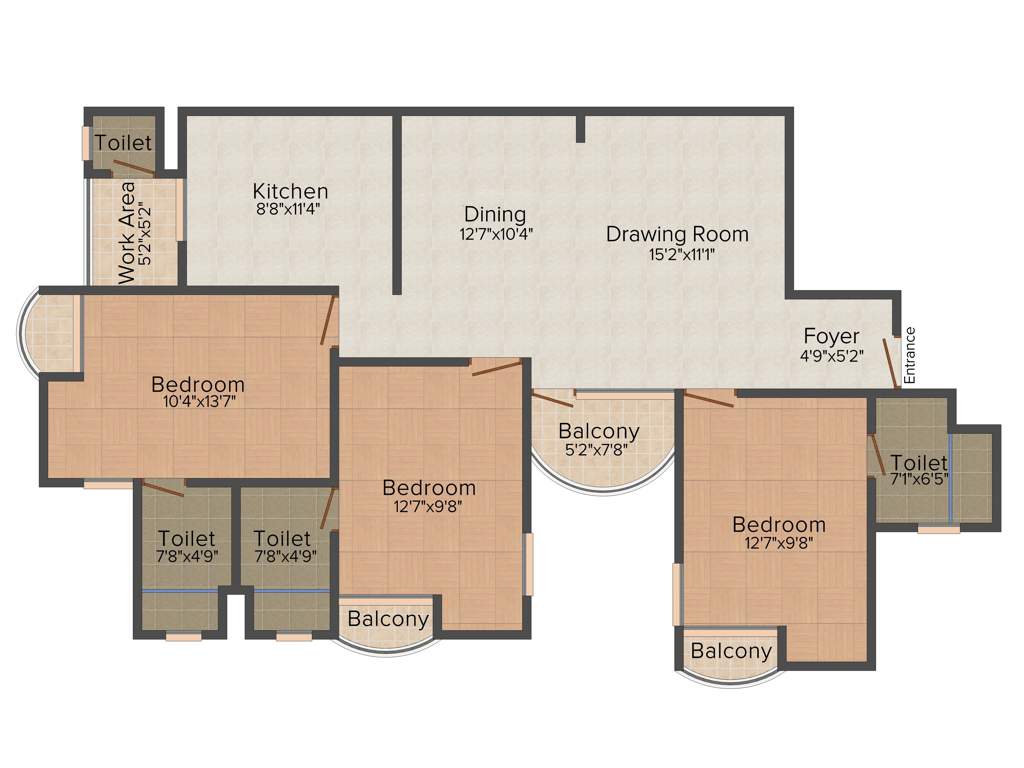 Desai DD Platinum Planet (3BHK+4T (1,575 sq ft) 1575 sq ft)