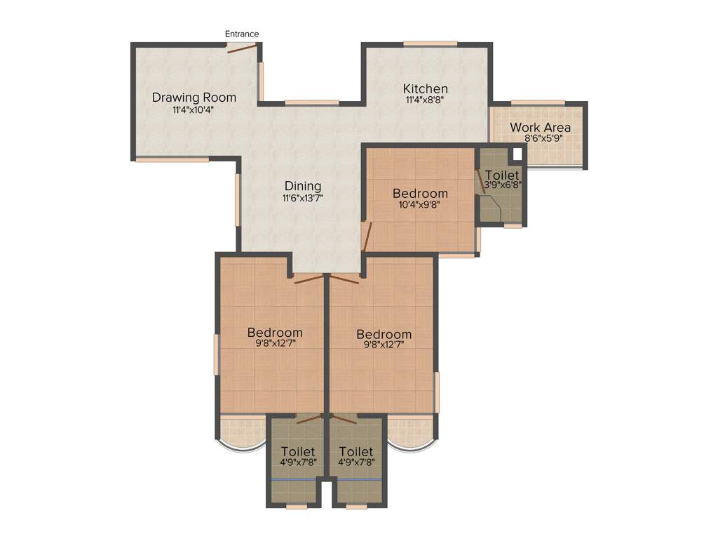 Desai DD Platinum Planet (3BHK+3T (1,352 sq ft) 1352 sq ft)