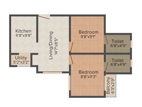 Desai DD Global Village (2BHK+2T (722 sq ft) 722 sq ft) Desai DD Global Village (2BHK+2T (722 sq ft) 722 sq ft)