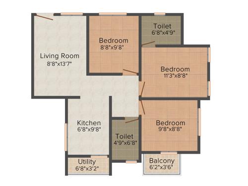 Desai DD Global Village (3BHK+3T (907 sq ft) 907 sq ft) Desai DD Global Village (3BHK+3T (907 sq ft) 907 sq ft)