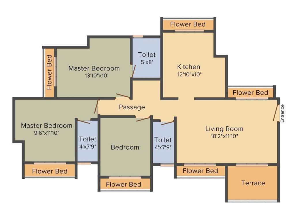 Krupa Urbanville (3BHK+3T (1,645 sq ft) 1645 sq ft)