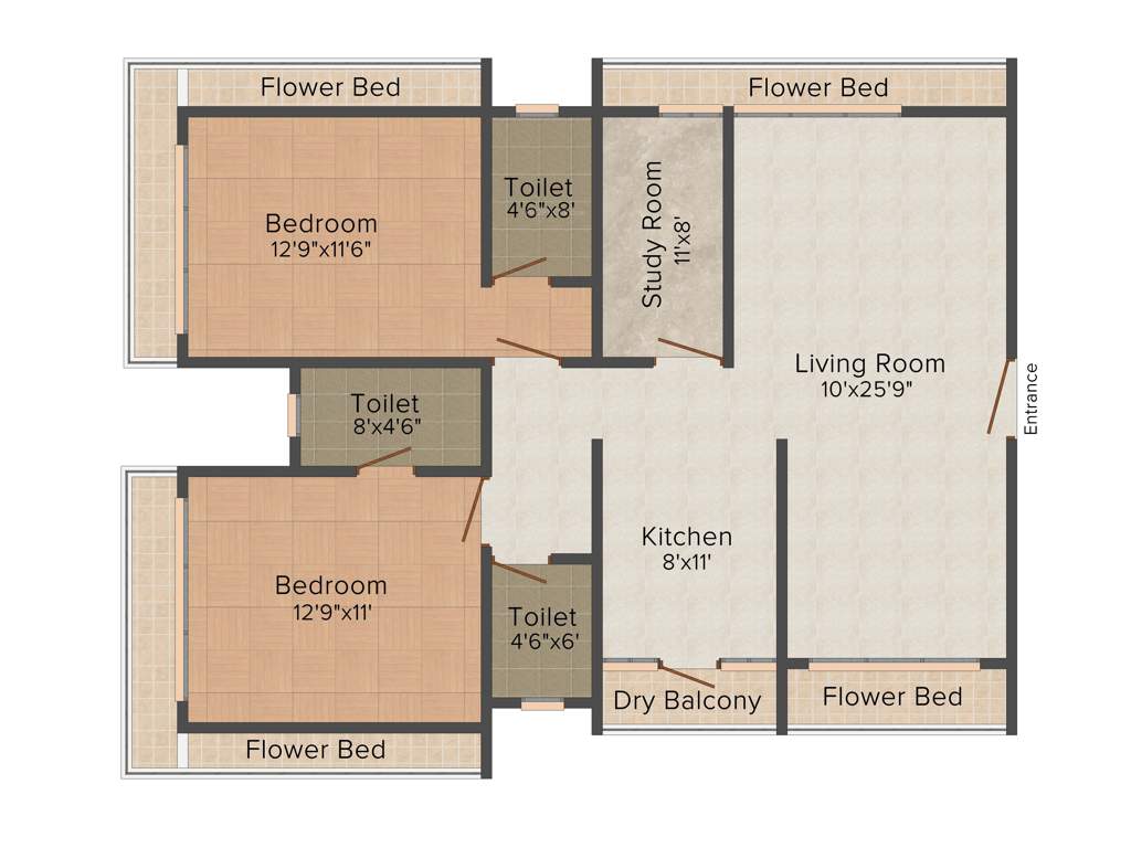Lashkaria Green Woods (2BHK+2T (1,700 sq ft) 1700 sq ft)