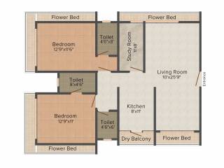 Lashkaria Green Woods (2BHK+2T (1,700 sq ft) 1700 sq ft) Lashkaria Green Woods (2BHK+2T (1,700 sq ft) 1700 sq ft)