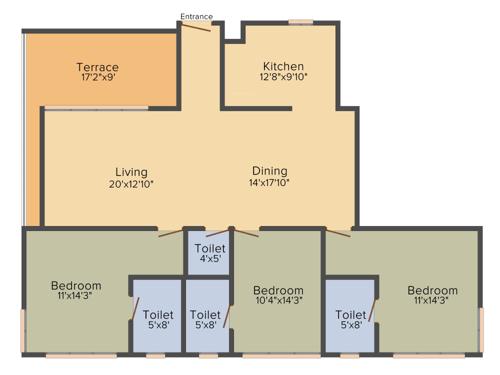 Sanjay Nakshatra (3BHK+3T (2,050 sq ft) 2050 sq ft) Sanjay Nakshatra (3BHK+3T (2,050 sq ft) 2050 sq ft)