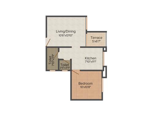 B Orbit Bonneville (1BHK+1T (578 sq ft) 578 sq ft)