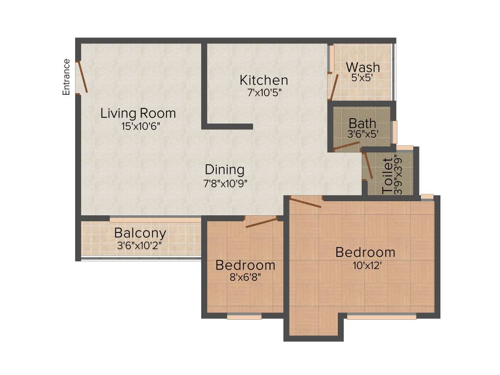 Shreenath Puram (2BHK+2T (950 sq ft) 950 sq ft)