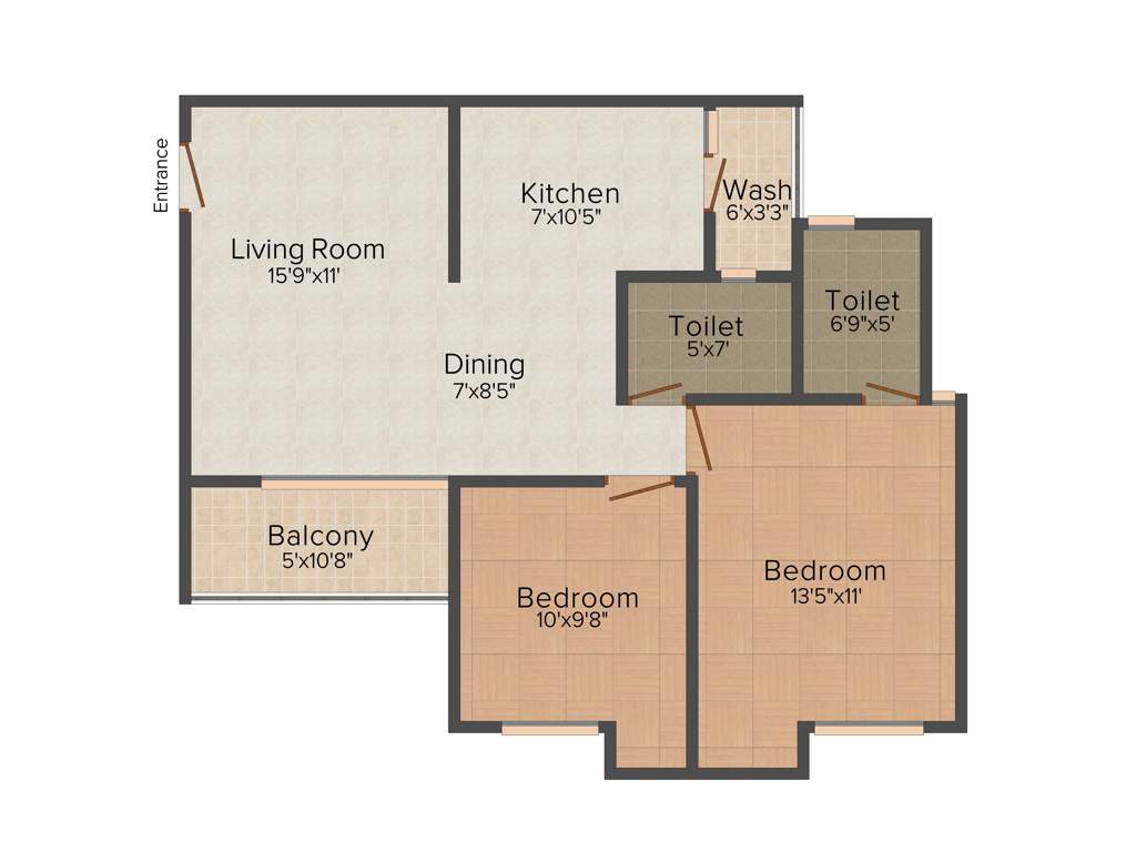 Shreenath Puram (2BHK+2T (1,125 sq ft) 1125 sq ft)