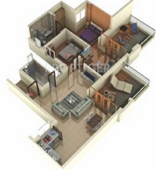 Niche Sky Waters (2BHK+2T (1,156 sq ft) 1156 sq ft)