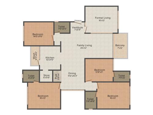 Ratna Paradise (4BHK+4T (3,340 sq ft) 3340 sq ft)