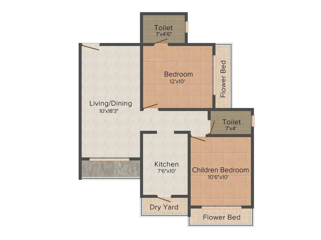 Bhoomi Ekta Garden Phase III (2BHK+2T (1,315 sq ft) 1315 sq ft)