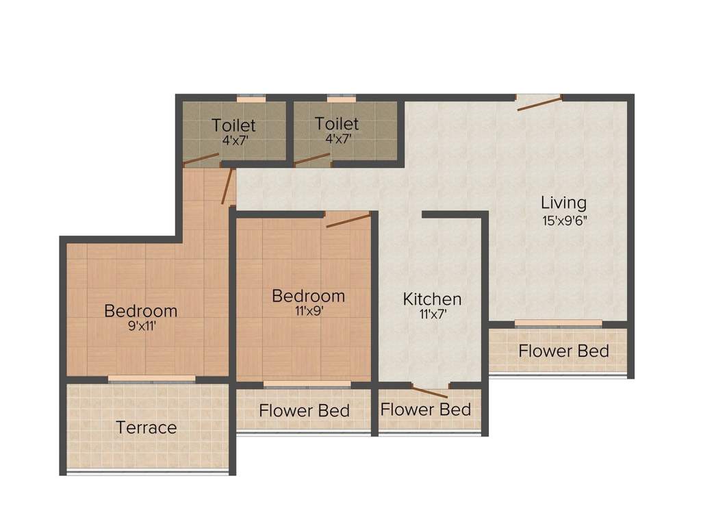 Sadguru Landmark (2BHK+2T (963 sq ft) 963 sq ft)