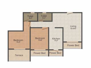 Sadguru Landmark (2BHK+2T (963 sq ft) 963 sq ft) Sadguru Landmark (2BHK+2T (963 sq ft) 963 sq ft)