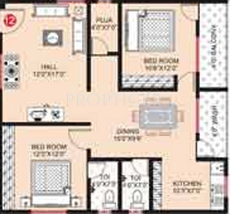 Prem Sai Kishan Nilayam (2BHK+2T (1,206 sq ft) + Pooja Room 1206 sq ft)