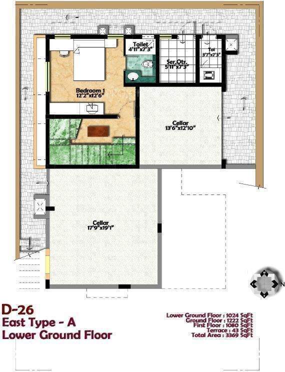 Shriram Panorama Hills Villas (4BHK+4T (3,369 sq ft)   Servant Room 3369 sq ft)